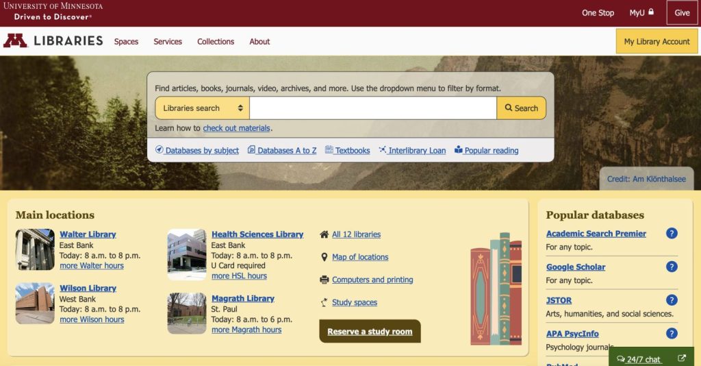 Screenshot of the new Libraries homepage design, featuring a more prominent search function and similar content chunked together